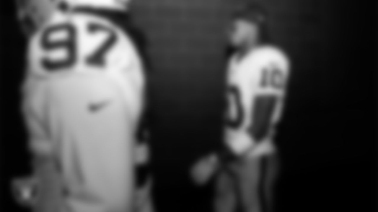 Las Vegas Raiders wide receiver Dont'e Thornton Jr. (10) walks down the tunnel before the regular season away game against the Houston Texans at NRG Stadium.