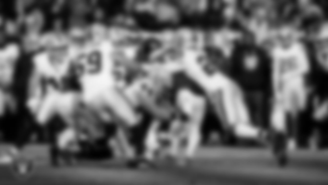 Las Vegas Raiders linebacker Tommy Eichenberg (44) and cornerback Chigozie Anusiem (29) during the regular season away game against the Philadelphia Eagles at Lincoln Financial Field.