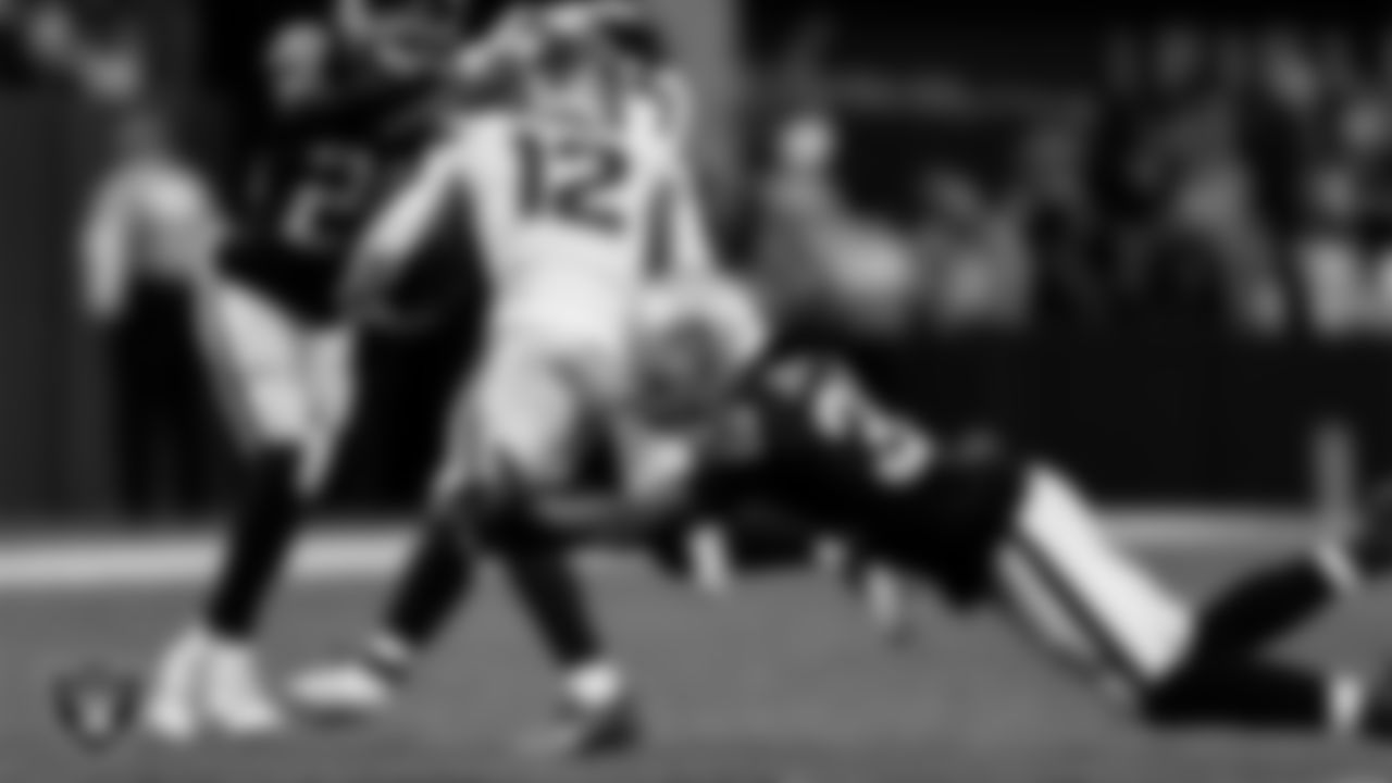 Las Vegas Raiders safety Lonnie Johnson Jr. (32) during the regular season home game against the Denver Broncos at Allegiant Stadium.