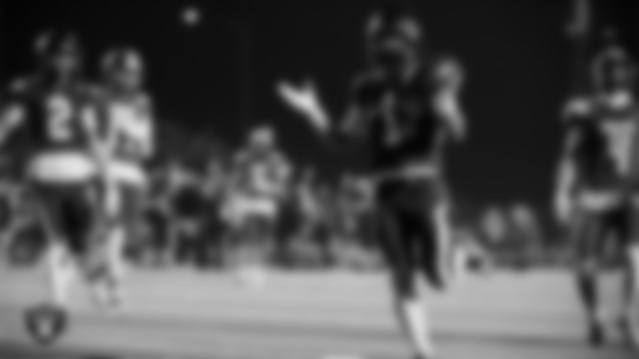 Moapa Valley High School hosts Virgin Valley High School during the Las Vegas Raiders' Football Showcase game at Moapa Valley High School.