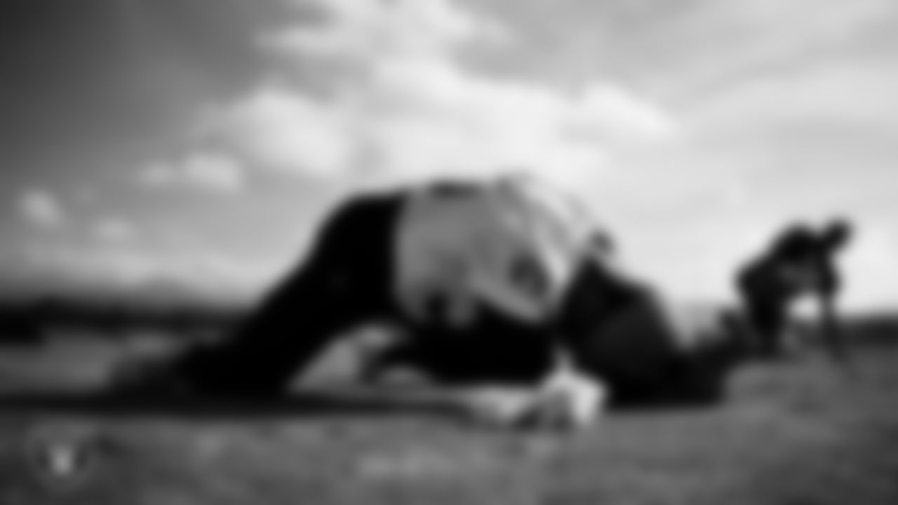 Las Vegas Raiders wide receiver DJ Turner (19) during practice at Intermountain Health Performance Center.