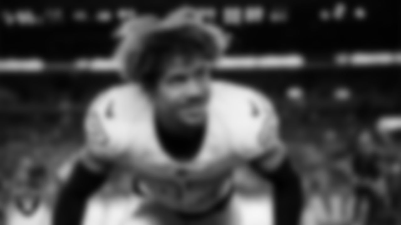 Las Vegas Raiders safety Tristin McCollum (27) warming up before the regular season away game against the Denver Broncos at Empower Field at Mile High.