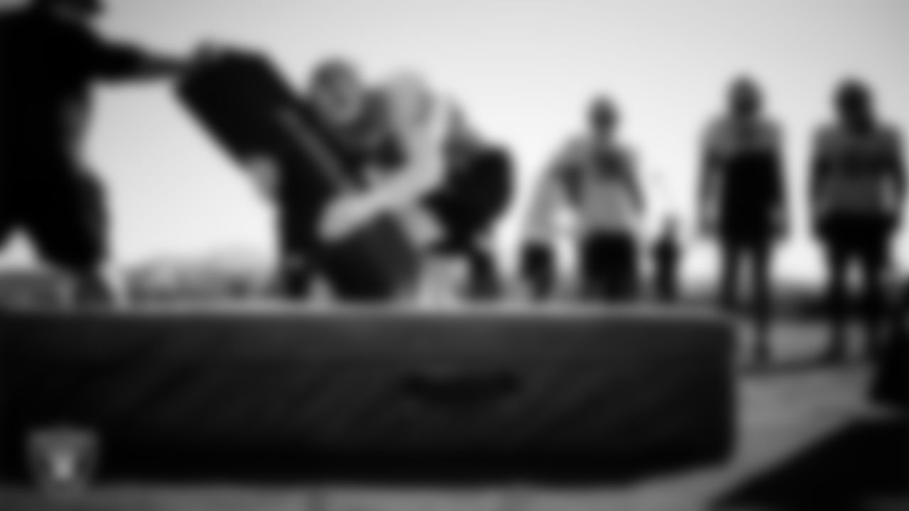 Las Vegas Raiders defensive end Maxx Crosby (98) during practice at Intermountain Health Performance Center.