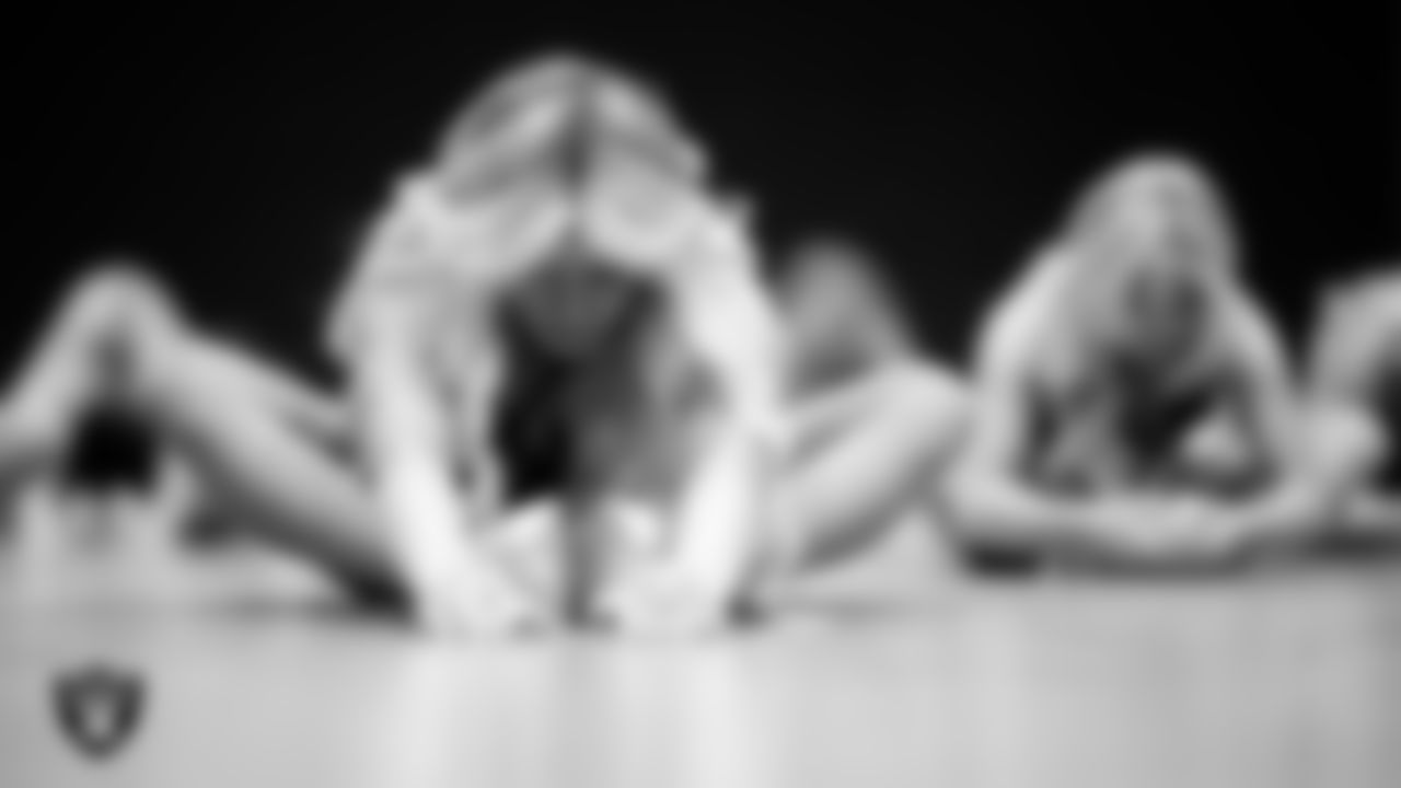 A dancer during the semifinal round of the 2025 Raiderettes Auditions at The Studio.