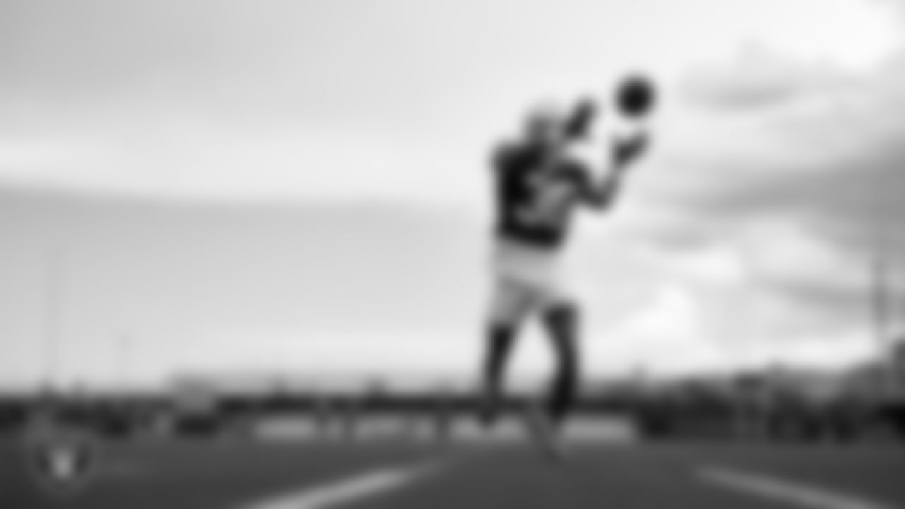 Las Vegas Raiders cornerback Kyu Blu Kelly (36) during practice at Intermountain Health Performance Center.