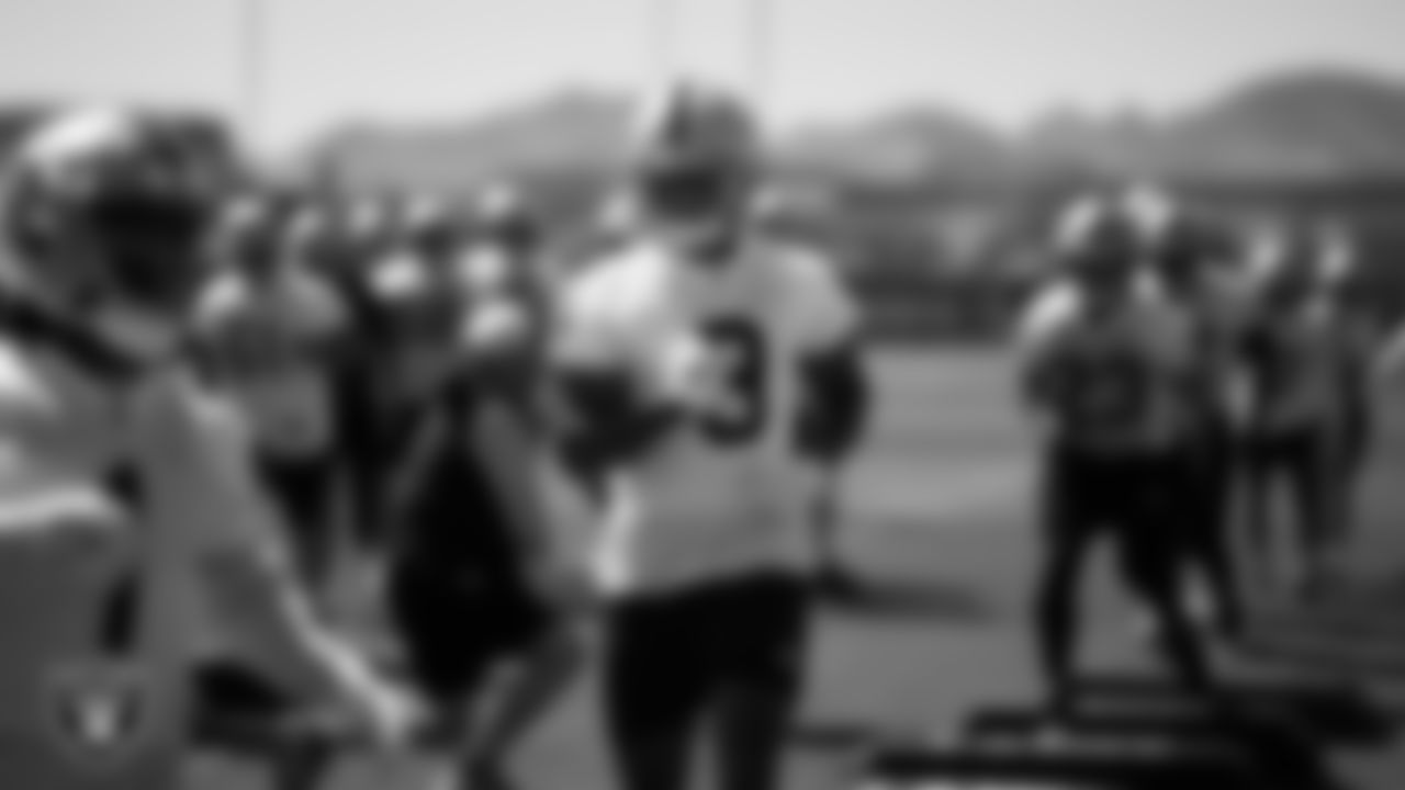Las Vegas Raiders running back Zamir White (3) at Day Two of 2025 Veteran Minicamp at Intermountain Health Performance Center.