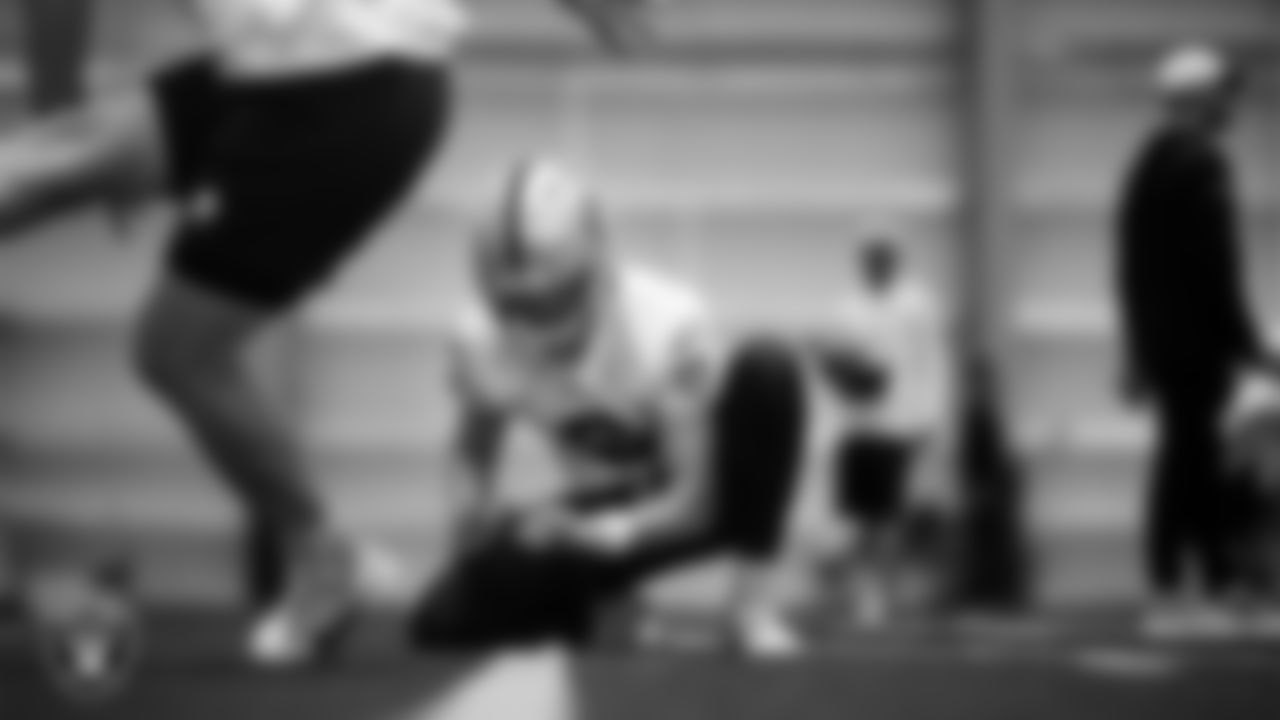 Las Vegas Raiders punter AJ Cole (6) at an Organized Team Activity (OTA) at Intermountain Health Performance Center.