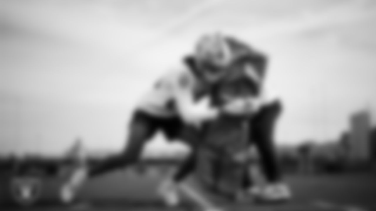 Las Vegas Raiders cornerback Darien Porter (26) during practice at Intermountain Health Performance Center.