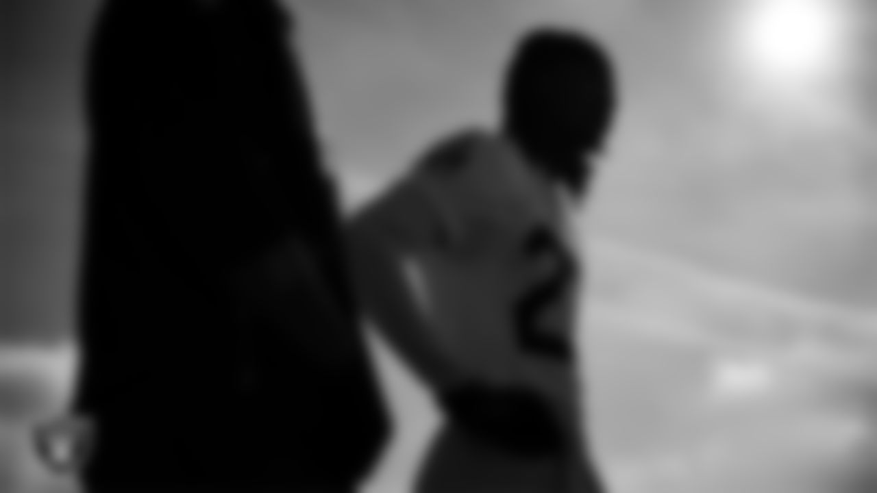 Las Vegas Raiders wide receiver Dont'e Thornton Jr. (10) during practice at Intermountain Health Performance Center.