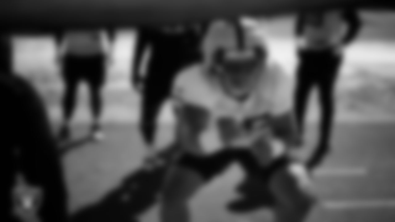 Las Vegas Raiders defensive tackle Leki Fotu (95) during practice at Intermountain Health Performance Center.
