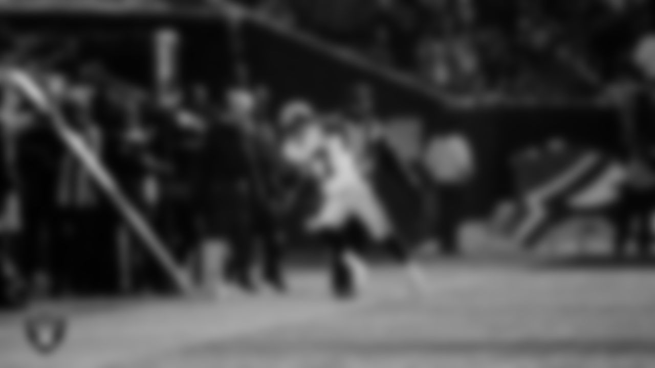 Las Vegas Raiders wide receiver Tyler Lockett (17) runs after making a catch during the regular season away game against the Philadelphia Eagles at Lincoln Financial Field.