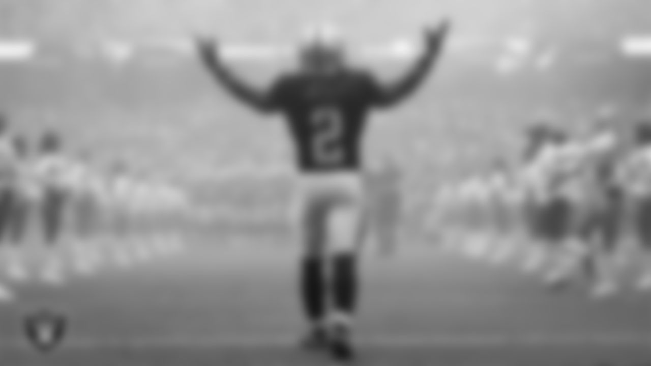 Las Vegas Raiders running back Ashton Jeanty (2) is introduced onto the field before the preseason home game against the San Francisco 49ers at Allegiant Stadium.
