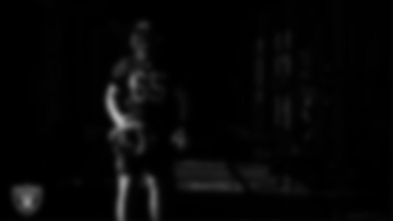 Las Vegas Raiders guard Alex Cappa (65) during practice at Intermountain Health Performance Center.