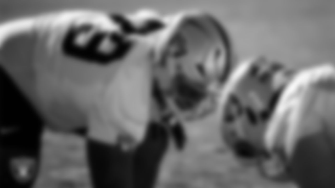 Las Vegas Raiders offensive lineman Laki Tasi (79) during practice at Intermountain Health Performance Center.