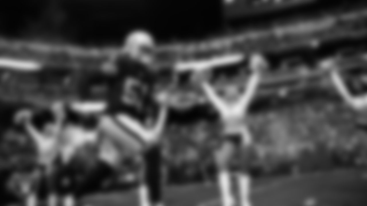 Las Vegas Raiders defensive end Malcolm Koonce (51) is introduced onto the field before the regular season home game against the Tennessee Titans at Allegiant Stadium.
