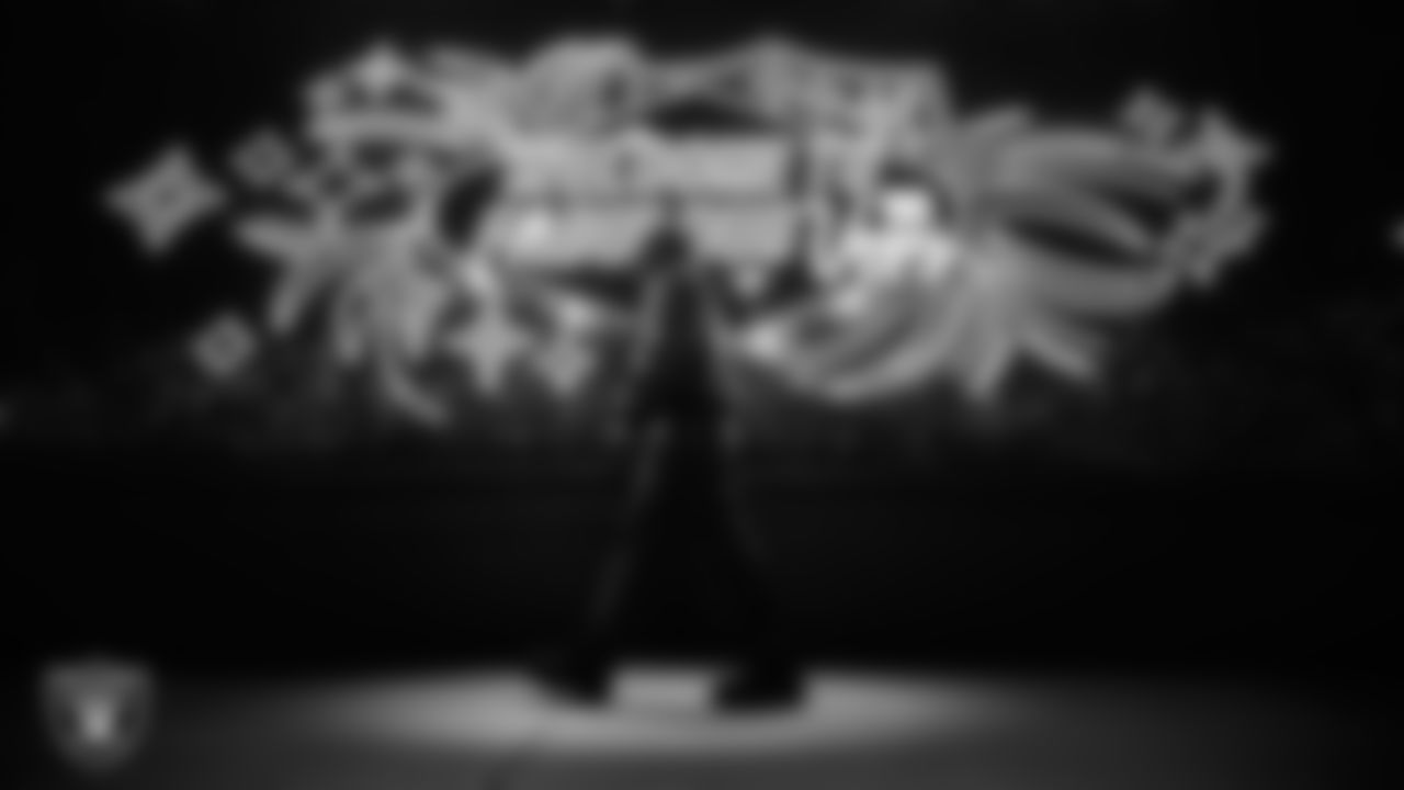 Las Vegas Raiders safety Terrell Edmunds (28) arrives to the regular season home game against the Dallas Cowboys at Allegiant Stadium.