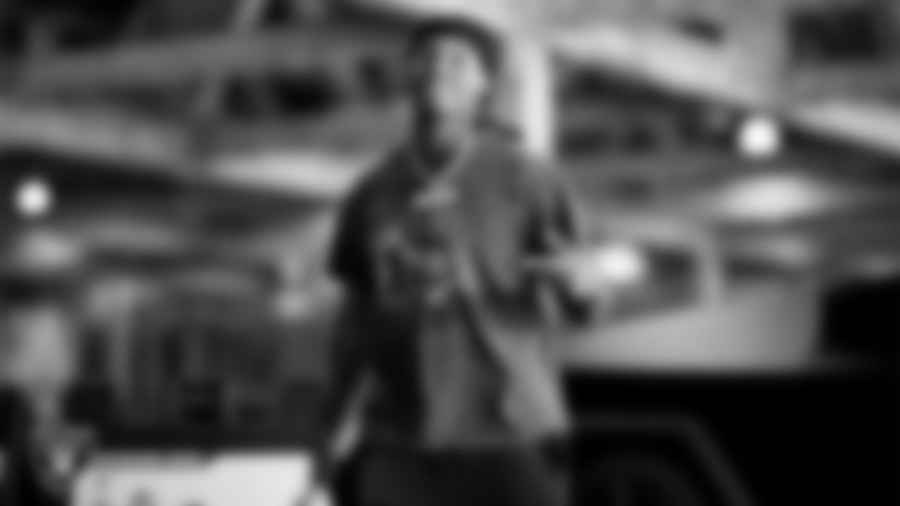 Las Vegas Raiders safety Lonnie Johnson Jr. (32) arrives to the regular season home game against the Jacksonville Jaguars at Allegiant Stadium.