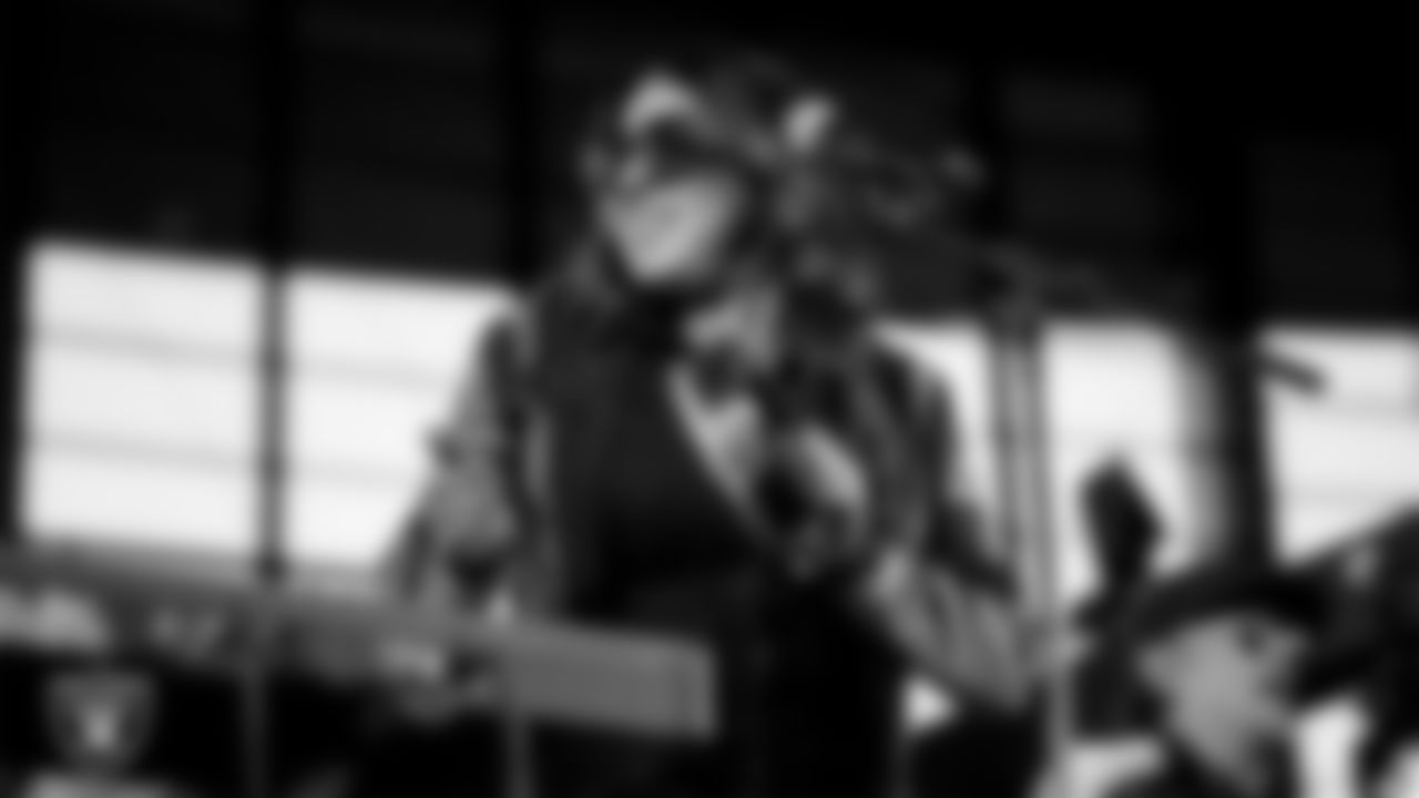 The Family Stone Band performs during halftime at the Las Vegas Raiders' regular season home game against the New York Giants at Allegiant Stadium.