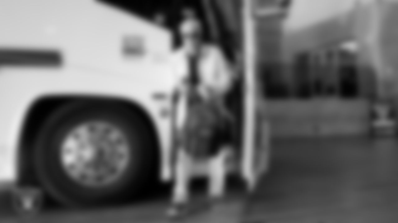 Las Vegas Raiders Head Coach Pete Carroll arrives to the regular season home game against the New York Giants at Allegiant Stadium.