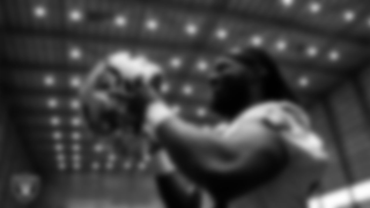 Las Vegas Raiders tight end Ian Thomas (80) during practice at Intermountain Health Performance Center.