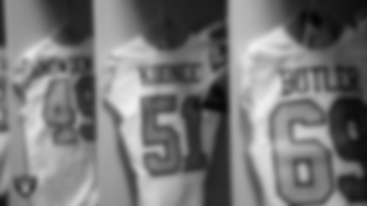 The locker room prior to the Las Vegas Raiders' arrival for their regular season away game against the Denver Broncos at Empower Field at Mile High.