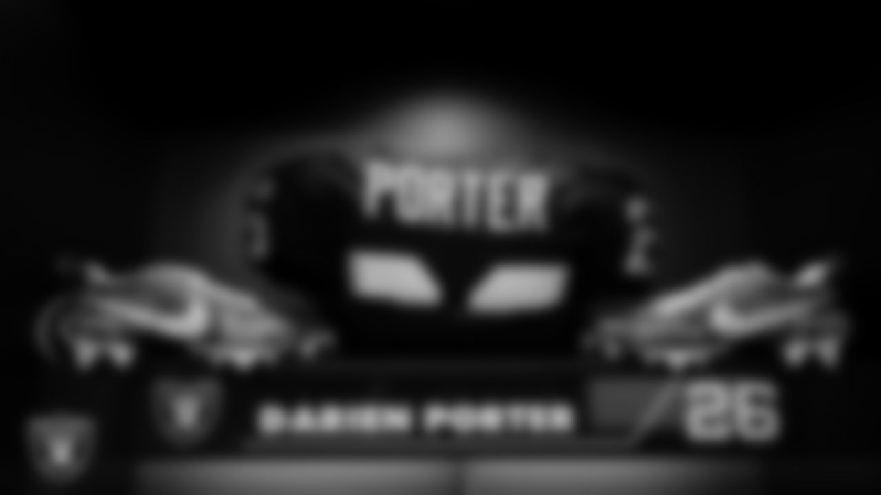 Cleats in the locker room prior to the Las Vegas Raiders' arrival for their regular season home game against the Cleveland Browns at Allegiant Stadium.