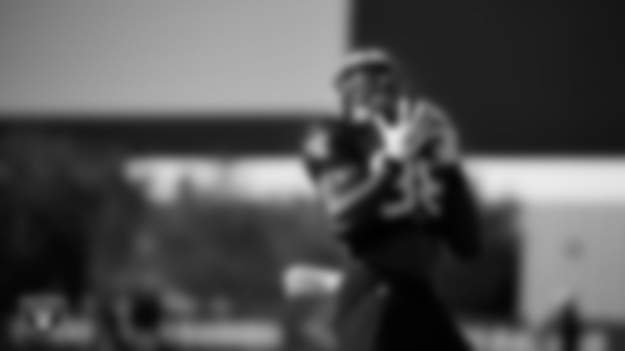 Las Vegas Raiders wide receiver Justin Shorter (88) during practice at Intermountain Health Performance Center.