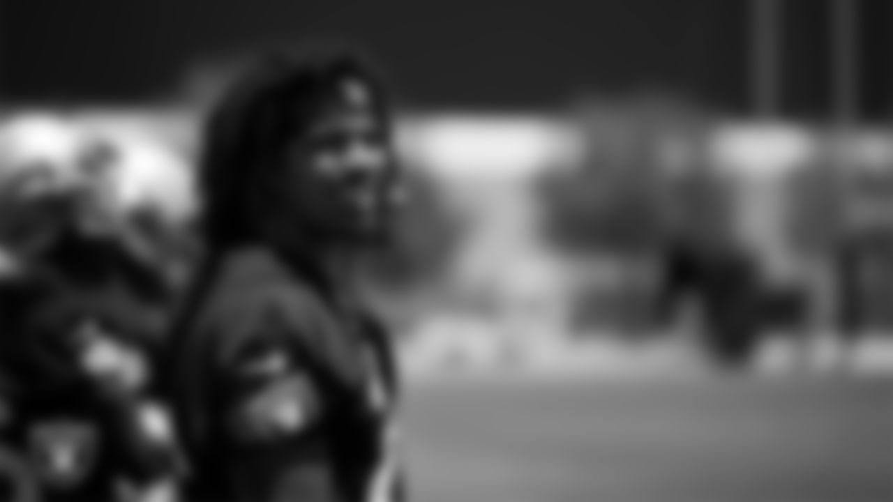 Las Vegas Raiders cornerback Darien Porter (26) at an Organized Team Activity (OTA) at Intermountain Health Performance Center.