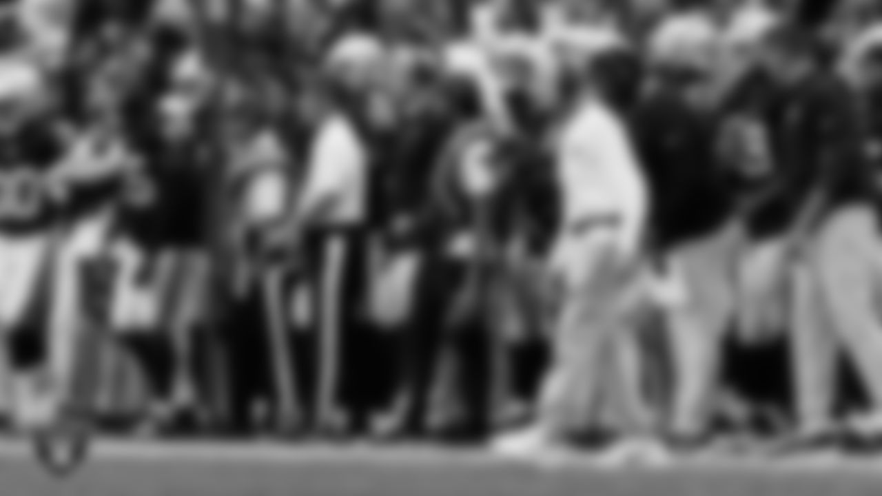 Las Vegas Raiders Head Coach Pete Carroll on the sidelines during the preseason home game against the San Francisco 49ers at Allegiant Stadium.