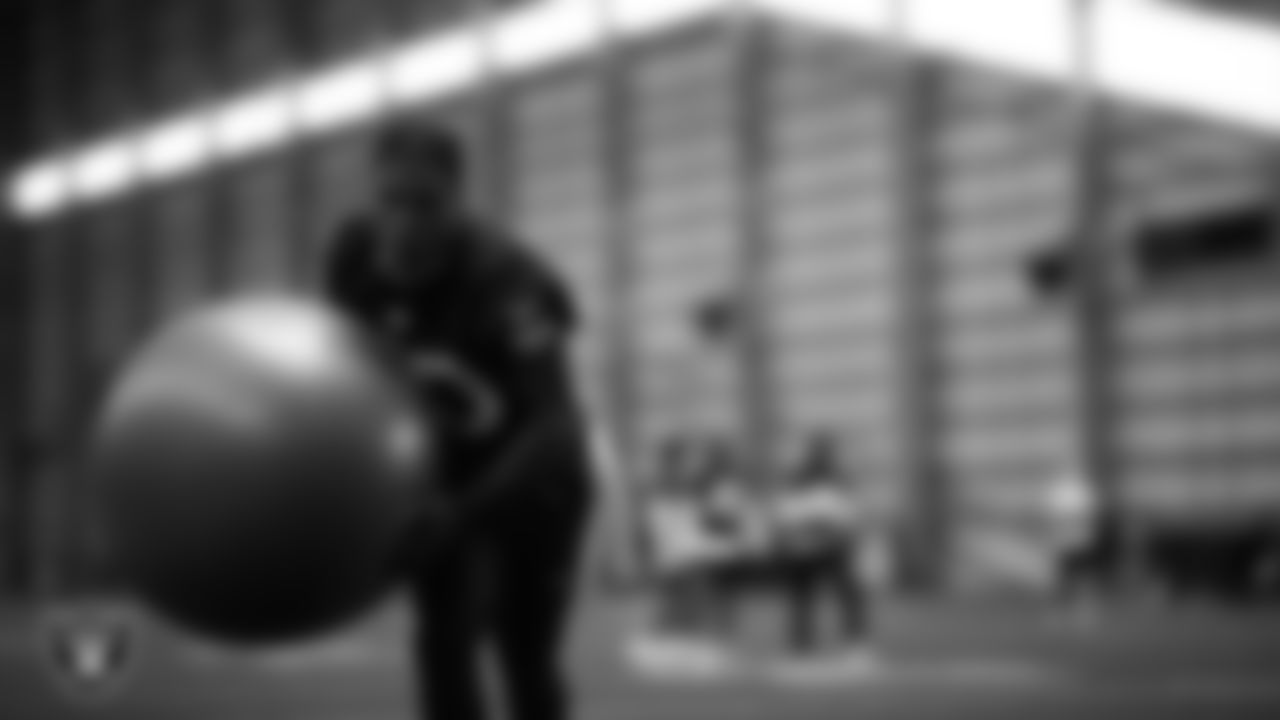 Las Vegas Raiders cornerback Darnay Holmes (30) at a workout during phase two of the offseason program at Intermountain Health Performance Center.