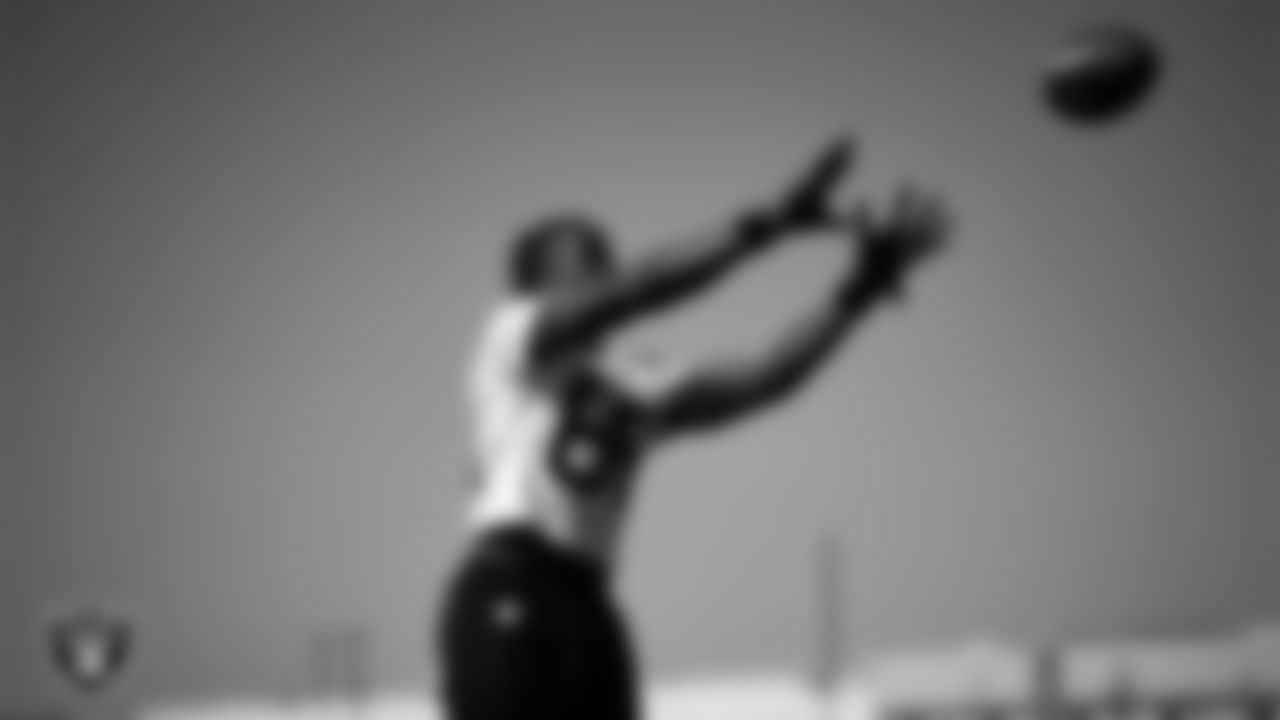 Las Vegas Raiders tight end Justin Shorter (88) at a workout during phase two of the offseason program at Intermountain Health Performance Center.