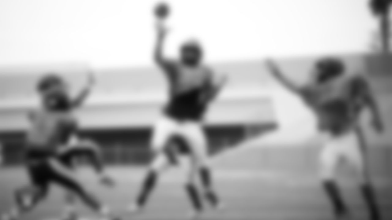 Members of the Chaparral High School football team during practice at Chaparral High School.