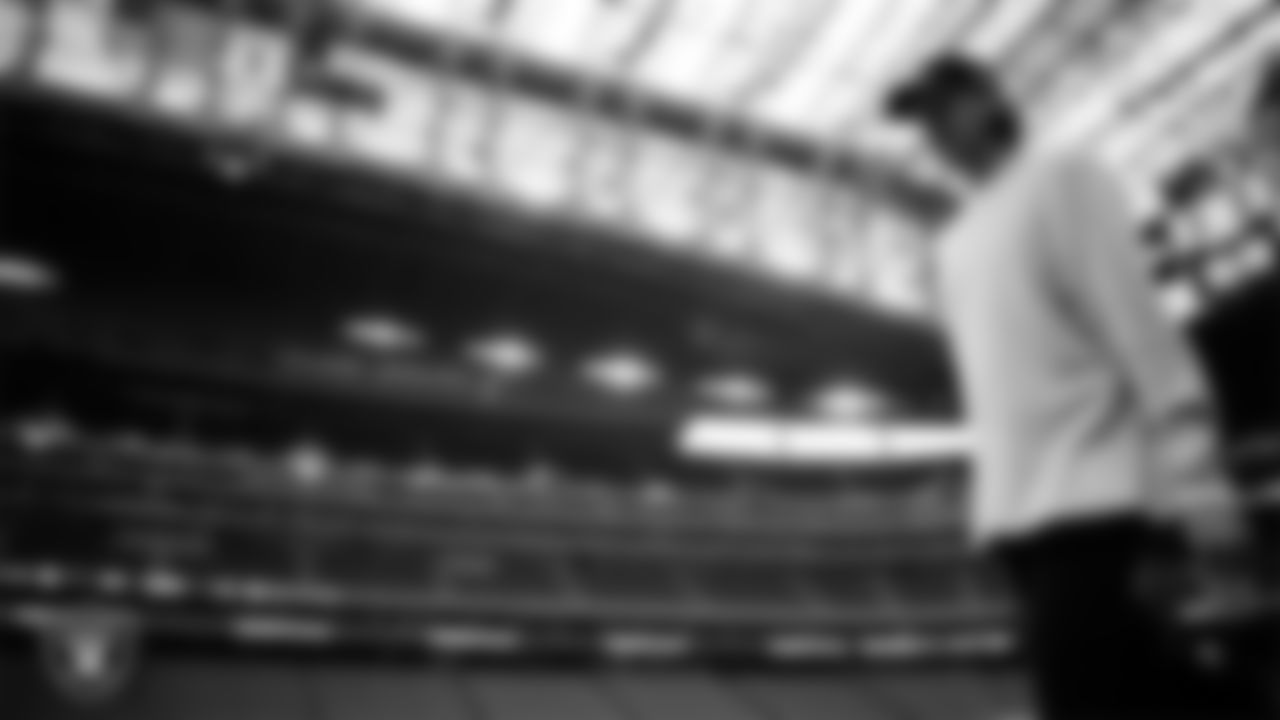 Las Vegas Raiders punter AJ Cole (6) arrives to the regular season away game against the Houston Texans at NRG Stadium.