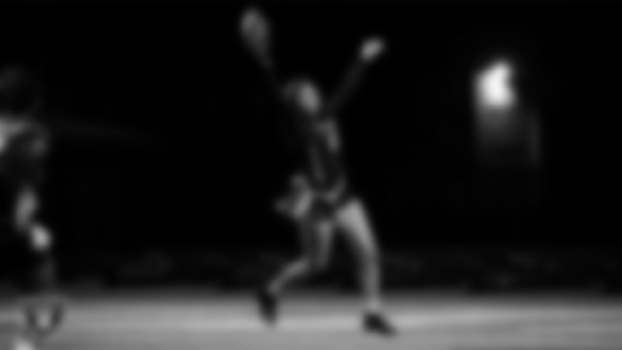 Clark High School hosts Chaparral High School during the Las Vegas Raiders' High School Flag Football Showcase game at Clark High School.