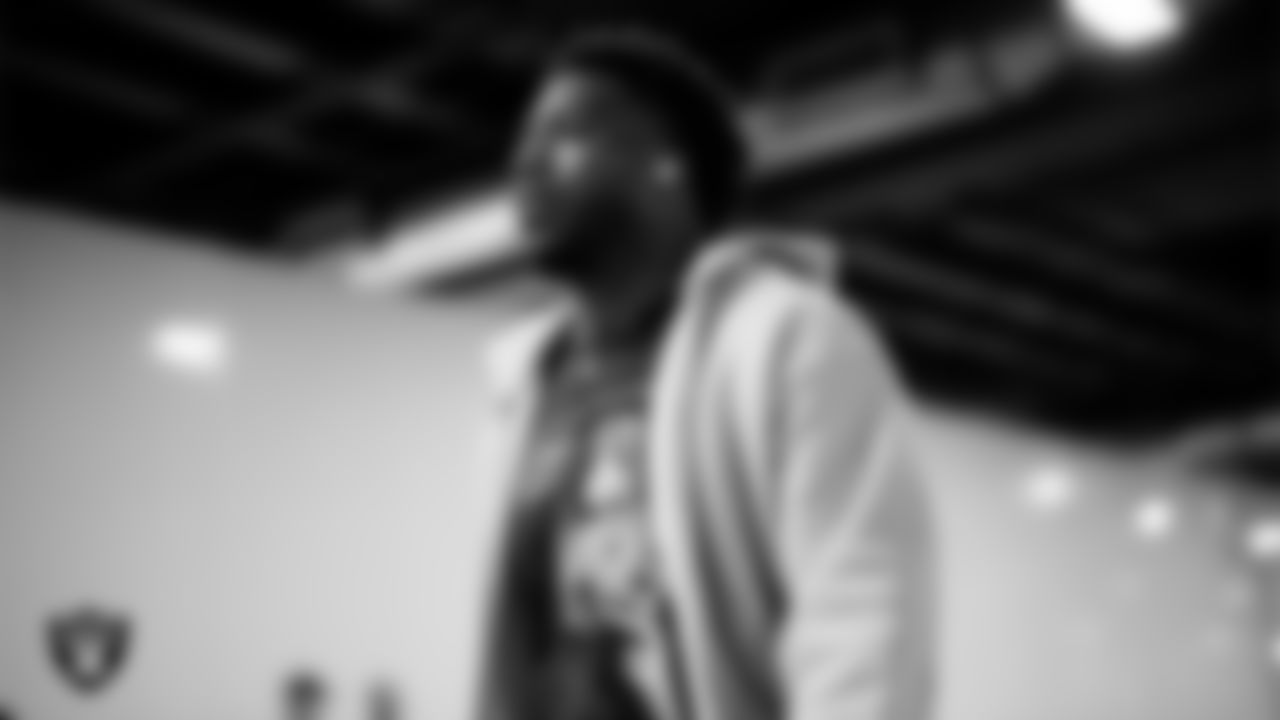 Las Vegas Raiders defensive end Malcolm Koonce (51) arrives to the regular season away game against the Denver Broncos at Empower Field at Mile High.