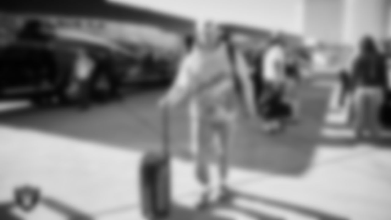 Las Vegas Raiders wide receiver Alex Bachman (81) departs for the regular season away game against the Kansas City Chiefs.