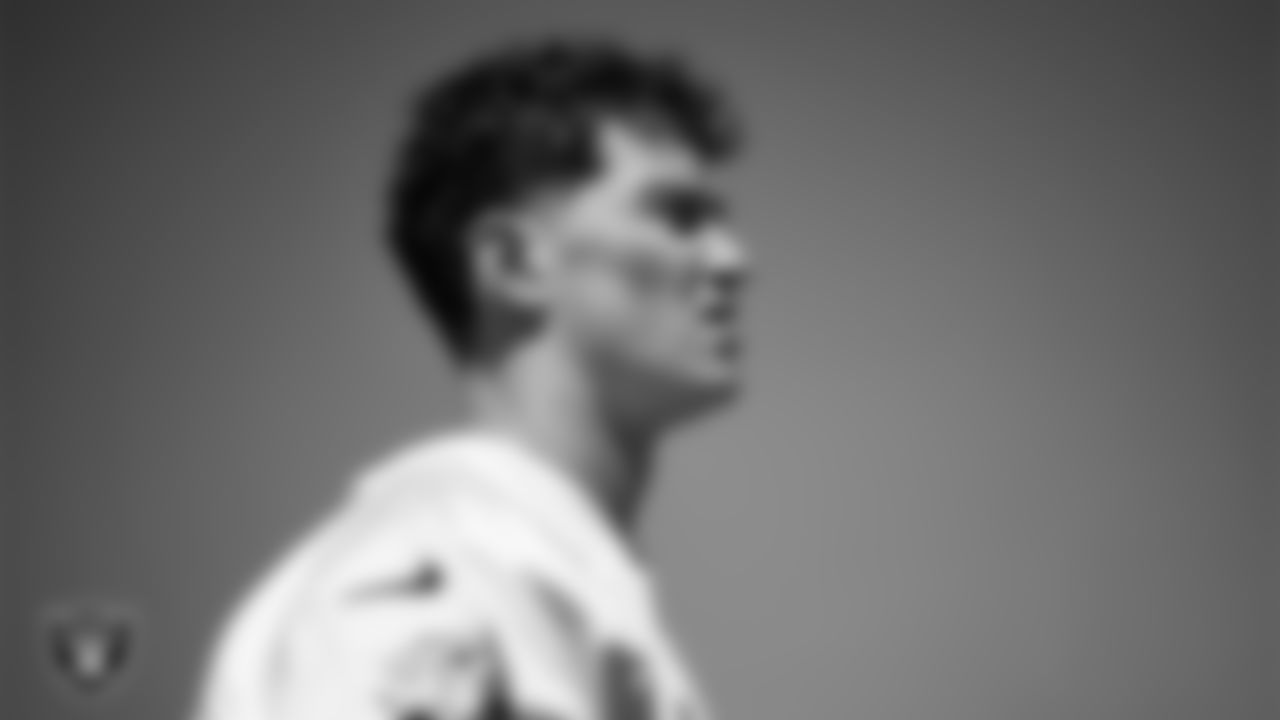 Las Vegas Raiders wide receiver Tommy Mellott (19) at a workout during phase two of the offseason program at Intermountain Health Performance Center.