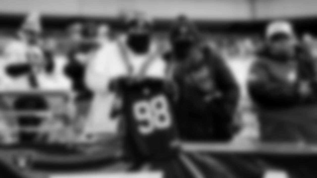 Fans before the Las Vegas Raiders' regular season away game against the Philadelphia Eagles at Lincoln Financial Field.