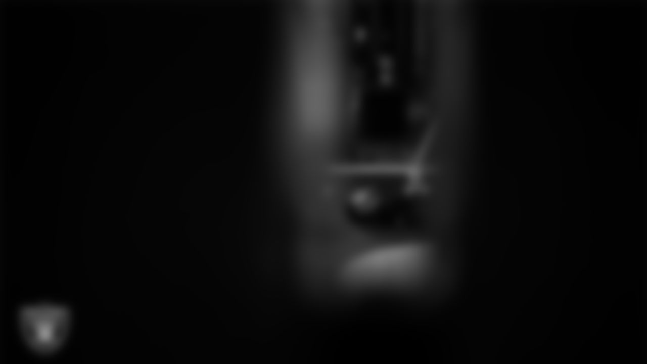 Las Vegas Raiders cornerback Eric Stokes (22) in the weight room during practice at Intermountain Health Performance Center.