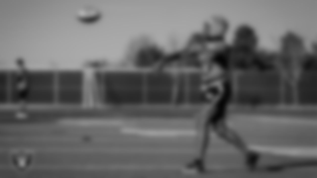 An athlete during Silver and Black Saturday at Liberty High School.