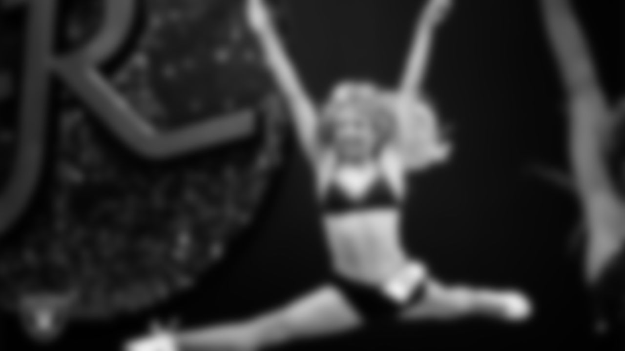 A dancer during the semifinal round of the 2025 Raiderettes Auditions at The Studio.