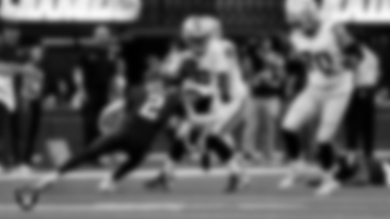 Las Vegas Raiders running back Ashton Jeanty (2) during the regular season away game against the Los Angeles Chargers at SoFi Stadium.