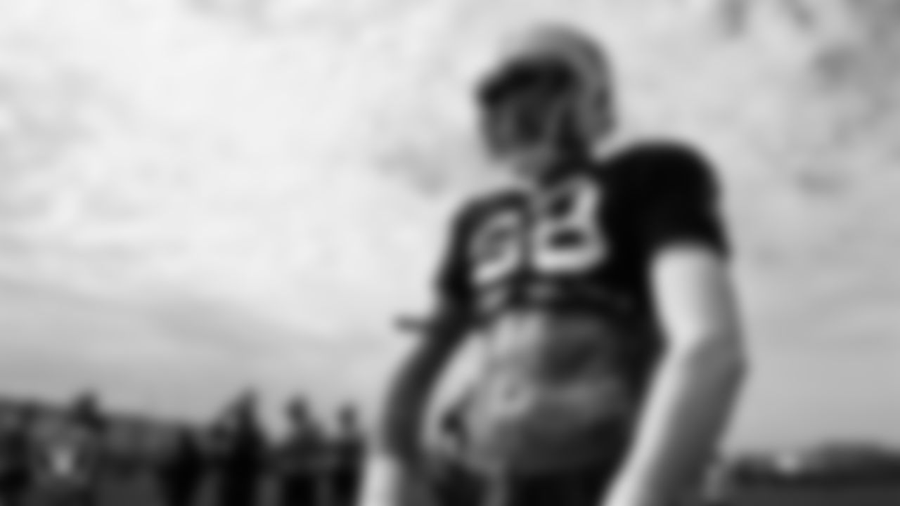 Las Vegas Raiders defensive end Maxx Crosby (98) during practice at Intermountain Health Performance Center.