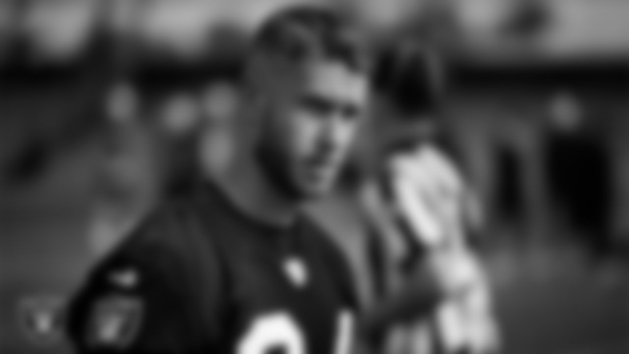 Las Vegas Raiders kicker Greg Joseph (34) during practice at Intermountain Health Performance Center.