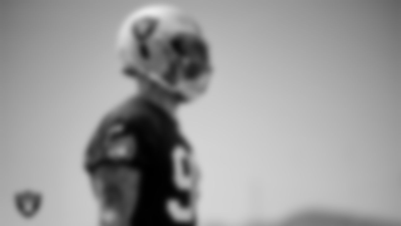 Las Vegas Raiders defensive end Maxx Crosby (98) at an Organized Team Activity (OTA) at Intermountain Health Performance Center.