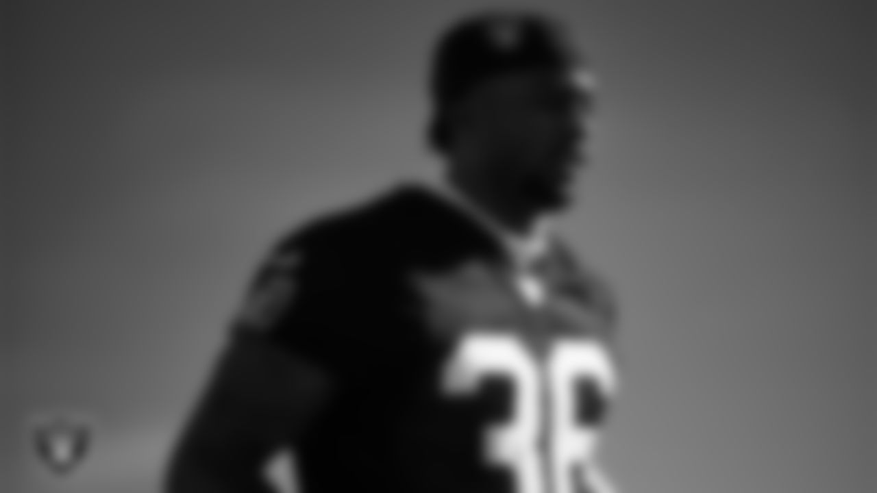 Las Vegas Raiders cornerback Kyu Blu Kelly (36) during practice at Intermountain Health Performance Center.