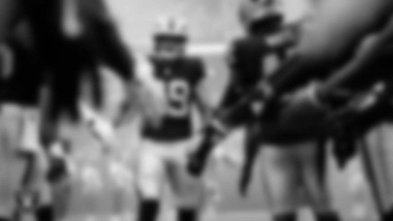 Las Vegas Raiders tight end Brock Bowers (89) is introduced onto the field before the preseason home game against the San Francisco 49ers at Allegiant Stadium.