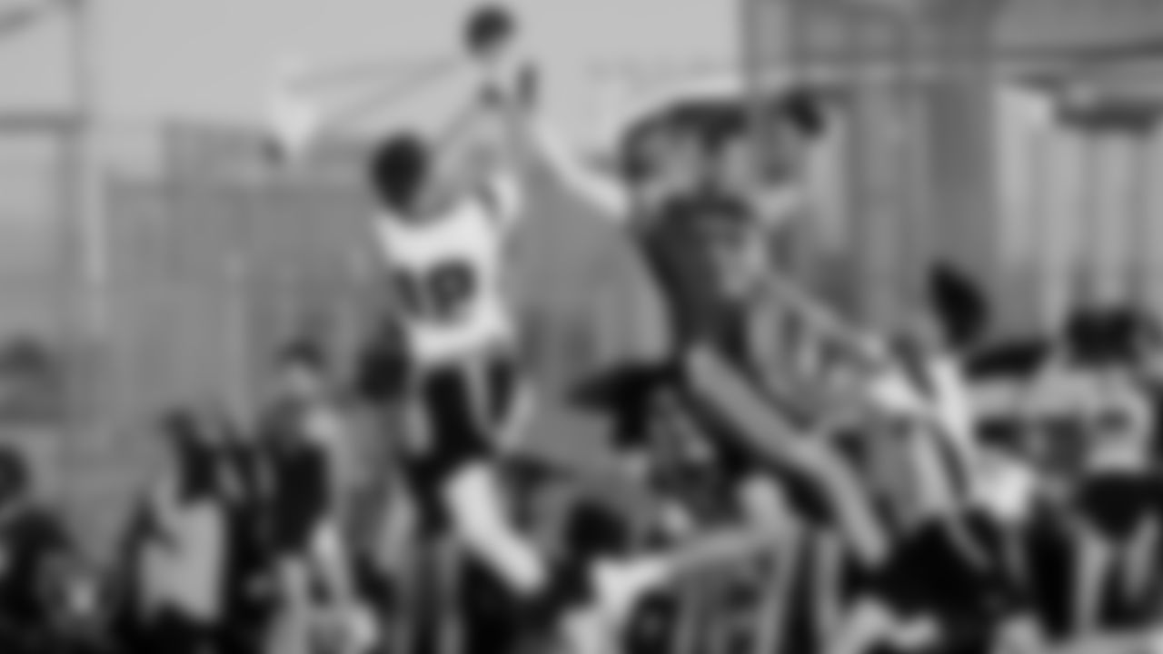 Ralph Cadwallader Middle School hosts Charles Hughes Middle School during the Las Vegas Raiders' Middle School Flag Football Showcase game at Ralph Cadwallader Middle School.