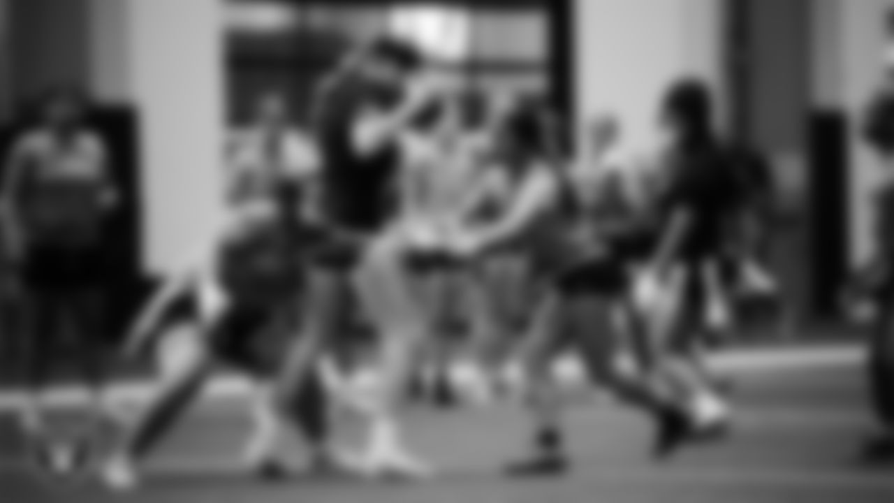 Athletes compete in 7-on-7 games during a Nike 11-On event at Intermountain Health Performance Center.