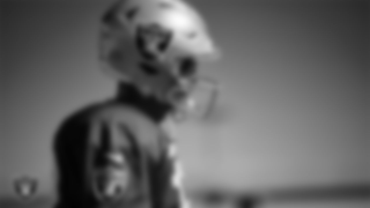 Las Vegas Raiders quarterback Aidan O'Connell (12) during practice at Intermountain Health Performance Center.